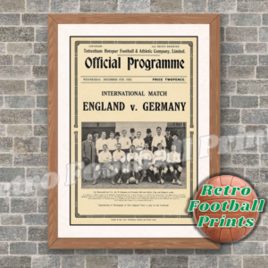 1935 England vs Germany Programme