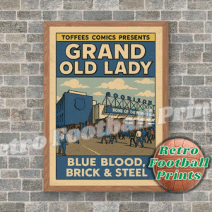 Goodison Park, Everton - Comic Book Art Poster