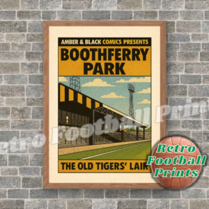 Boothferry Park, Hull - Comic Book Art Poster