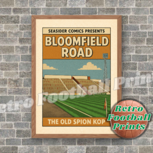 Bloomfield Road, Blackpool - Comic Book Art Poster