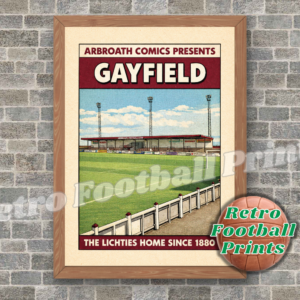 Gayfield Park, Arbroath - Comic Book Art Poster
