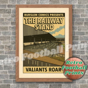 The Railway Stand, Vale Park - Comic Book Art Poster