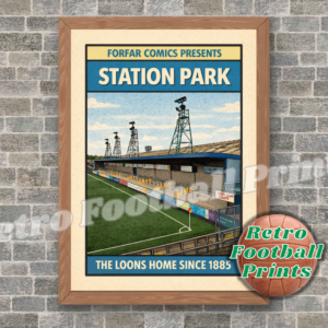 Station Park, Forfar - Comic Book Art Poster