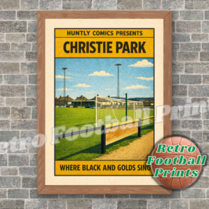 Christie Park, Huntly - Comic Book Art Poster