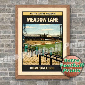 Meadow Lane, Notts County - Comic Book Art Poster