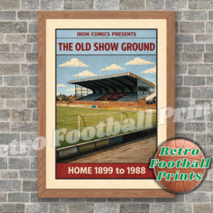 The Old Show Ground Main Stand, Scunthorpe - Comic Book Art Poster