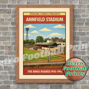 Annfield Stadium, Stirling Albion - Comic Book Art Poster