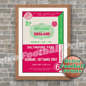 1957 Republic of Ireland vs England Programme