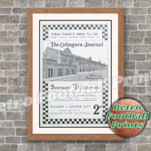 1931/32 Fulham vs Exeter City programme