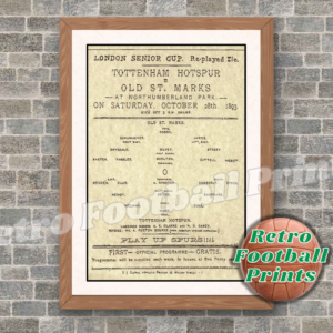 1893 Tottenham First Ever Match Programme