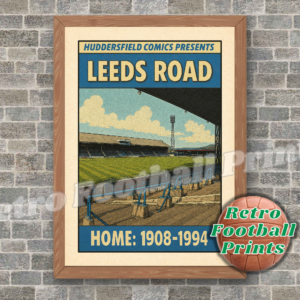 Leeds Road (Inside), Huddersfield Town - Comic Book Art Poster