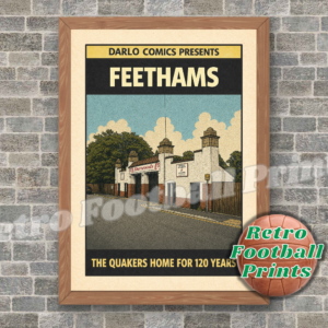 Feethams, Darlington - Comic Book Art Poster