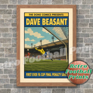 1988 FA Cup Final, Dave Beasant Penalty – Comic Book Art Poster