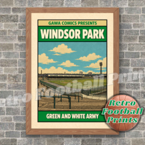 Windsor Park, Belfast 1960's - Comic Book Art Poster